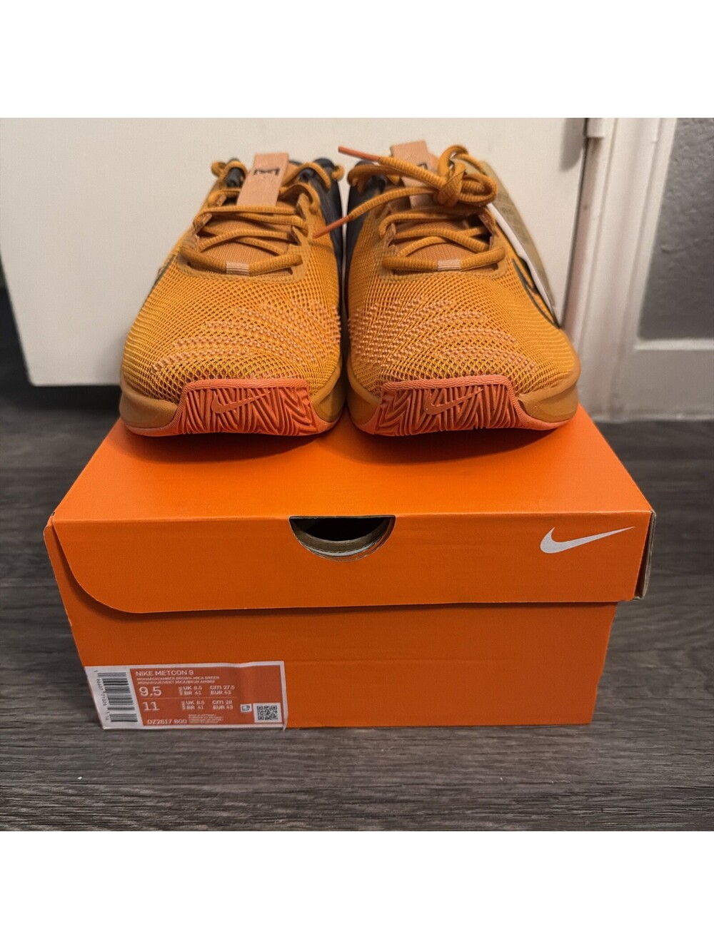 Nike Metcon 9 Monarch Amber Brown Mica Green DZ2617-800 Size 9.5 Men / 11 Women